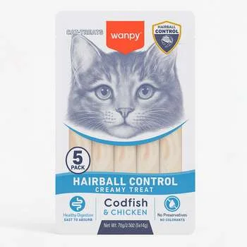 بستنی درمانی گربه ونپی Hairball Control با طعم مرغ و ماهی کاد ۷۰ گرم