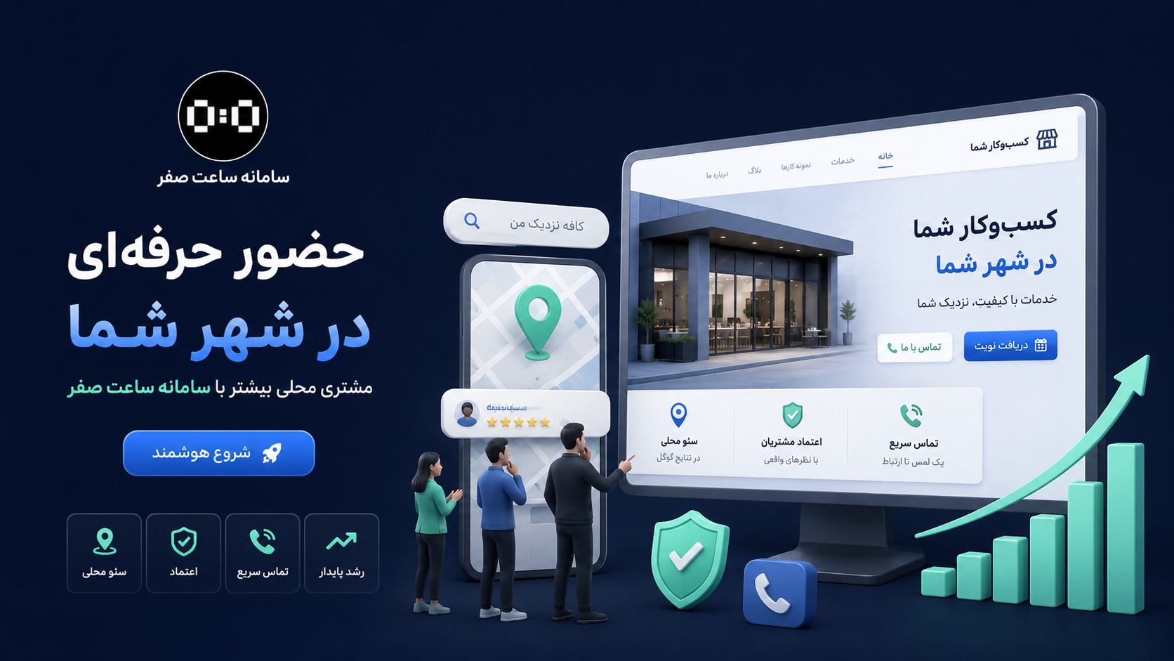 ساعت صفر - چرا کسب‌وکارهای محلی بدون سایت مشتری از دست می‌دهند؟