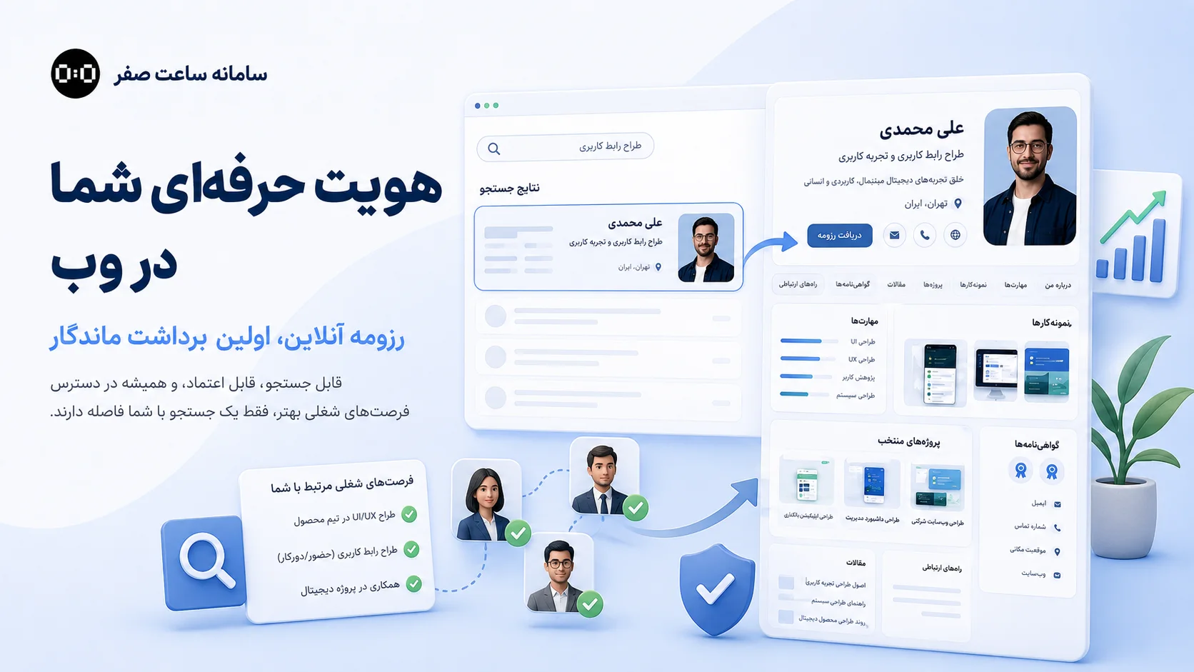 ساعت صفر - رزومه آنلاین چیست؟ رزومه آنلاین حرفهای و تفاوت آن با رزومه PDF