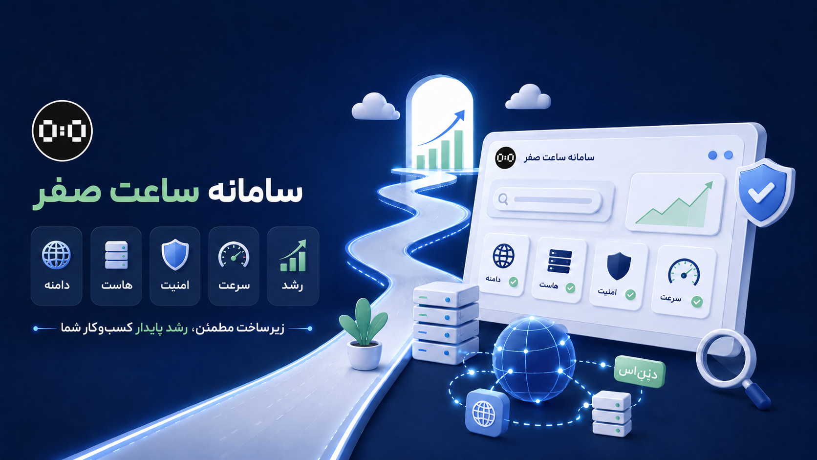 مدیریت دامنه DNS و ابزارهای سئو در سامانه ساعت صفر