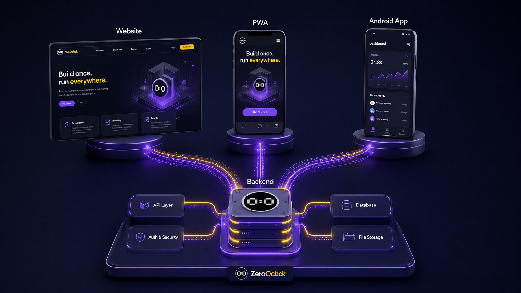 اتصال سایت PWA و اپلیکیشن اندروید به یک Backend مشترک