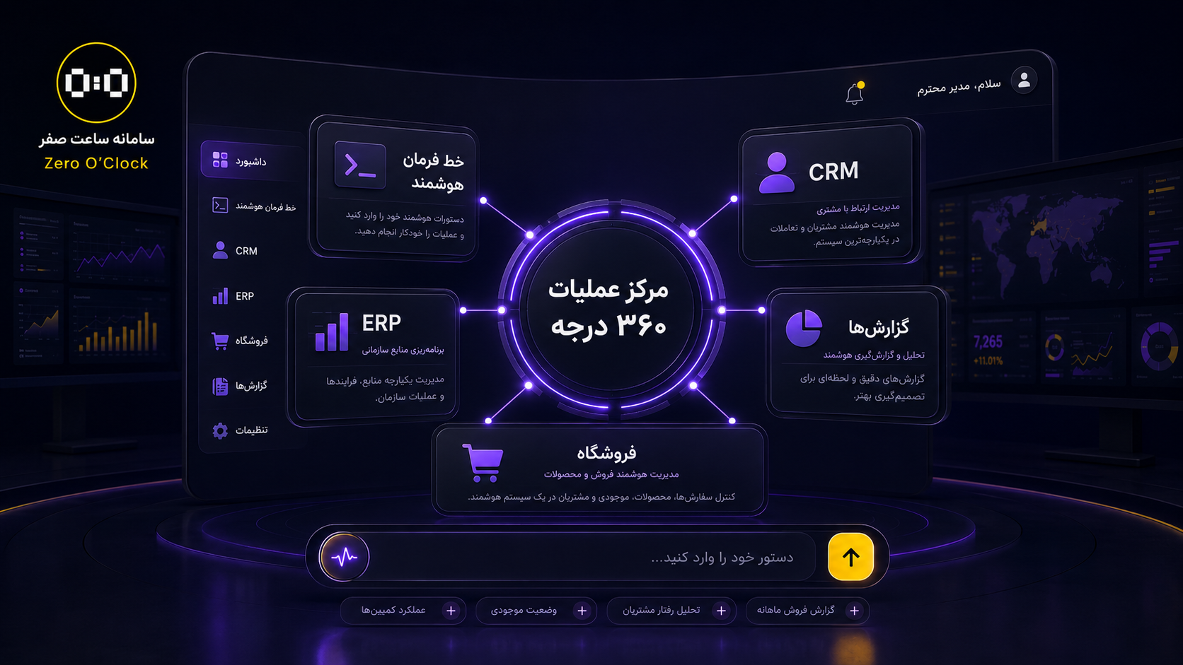 مرکز عملیات ۳۶۰ درجه و خط فرمان هوشمند در پنل ساعت صفر