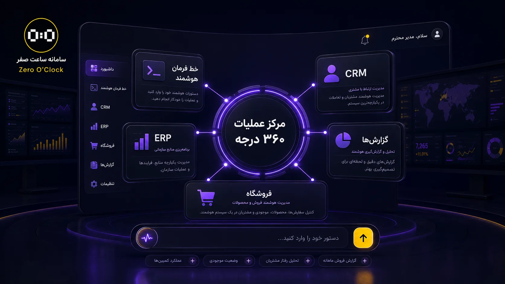 مرکز عملیات ۳۶۰ درجه و خط فرمان هوشمند در پنل ساعت صفر