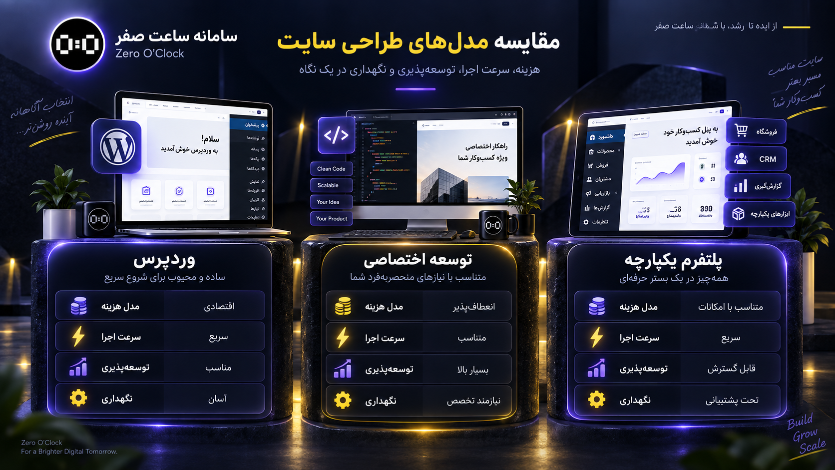 مقایسه هزینه وردپرس کدنویسی اختصاصی و پلتفرم سایت