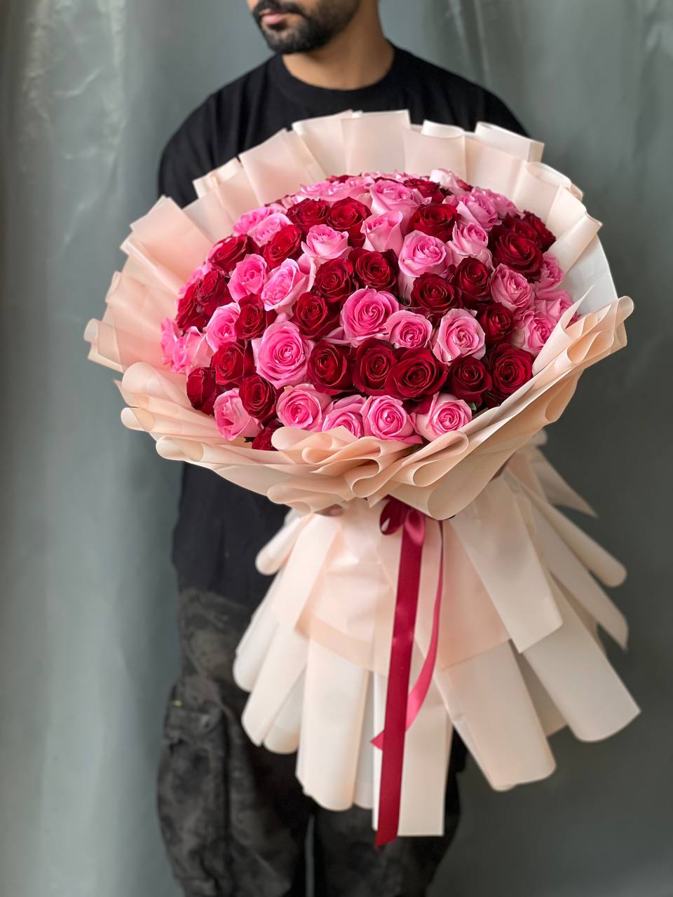 دسته گل رز پاستیلی