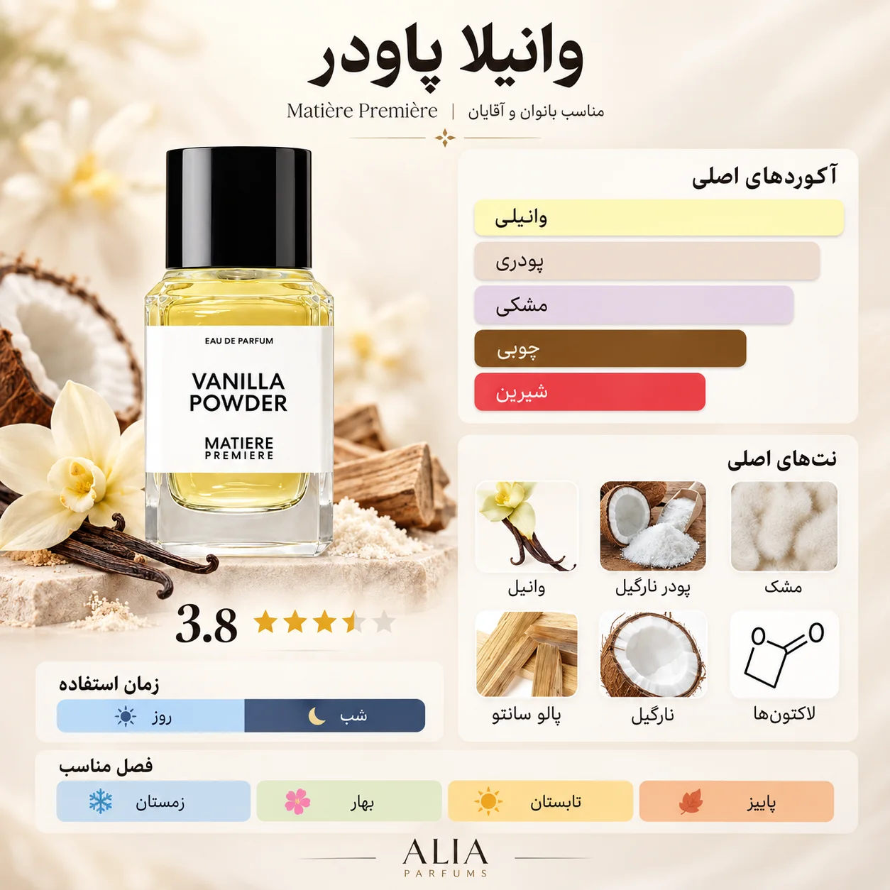 وانیلا پودر متیر پرمیر | Vanilla Powder Matière Première